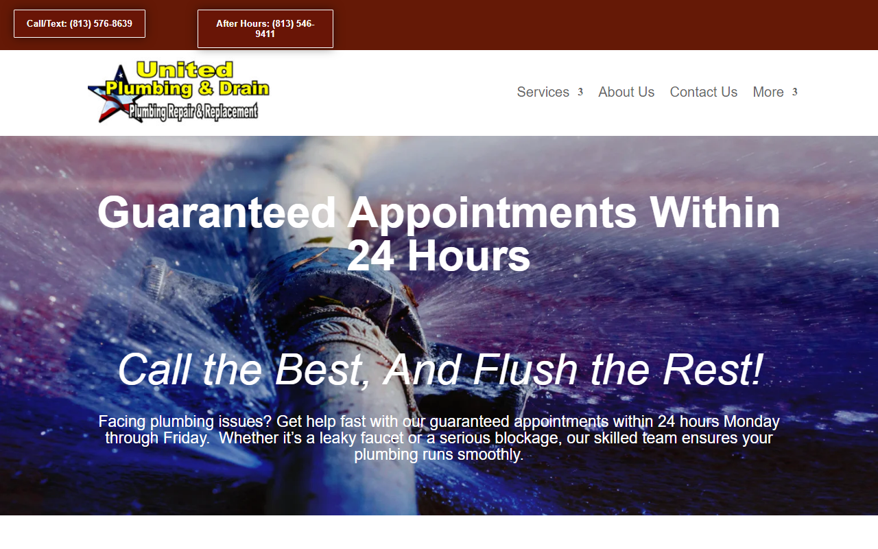 813plumber.com screenshot
