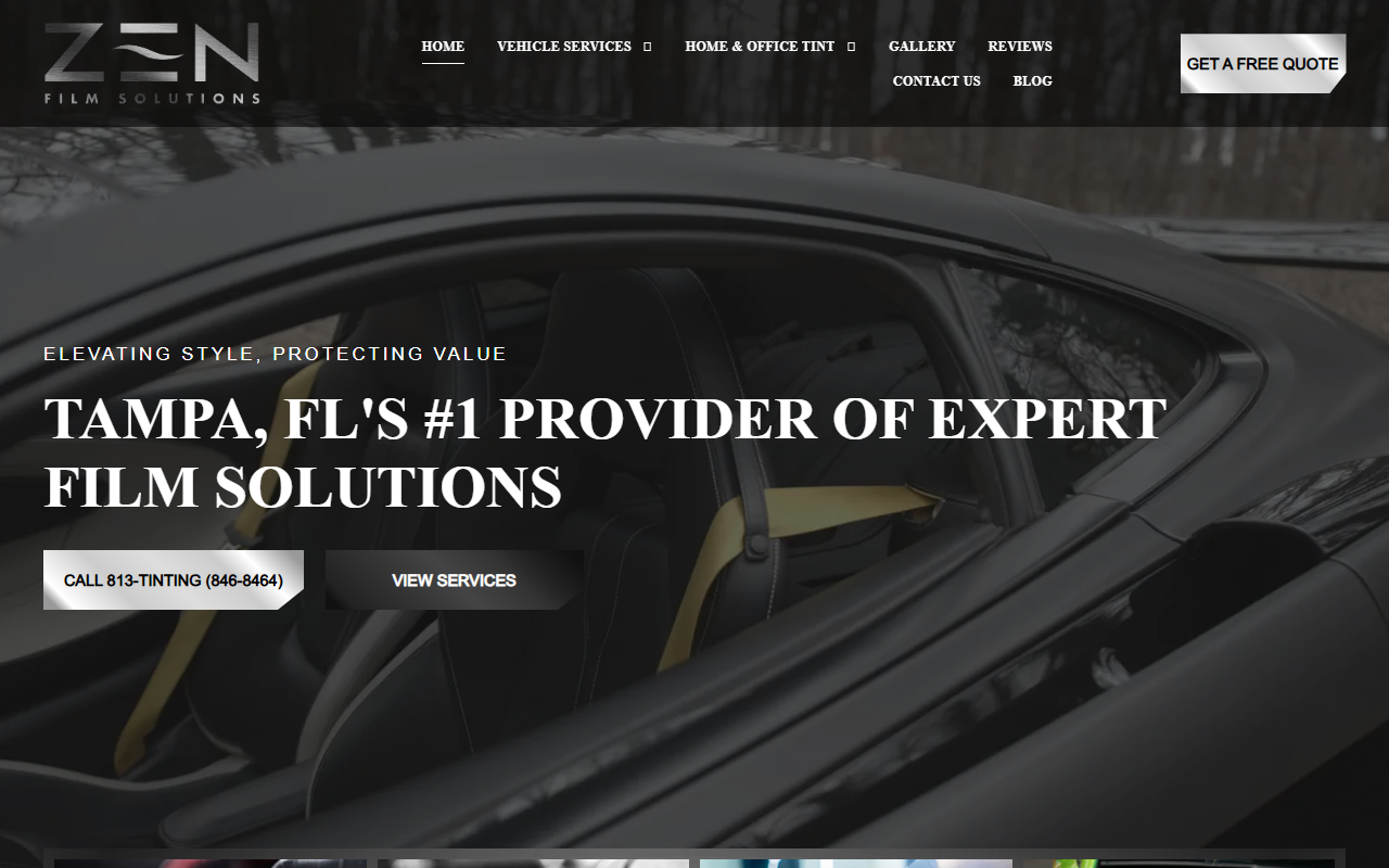 813tinting.com screenshot