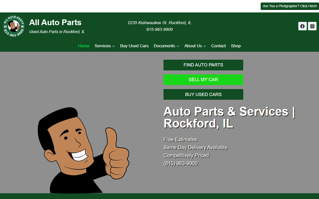 815autoparts.com screenshot
