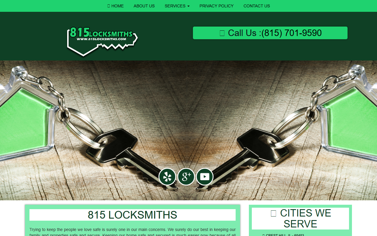 815locksmiths.com screenshot