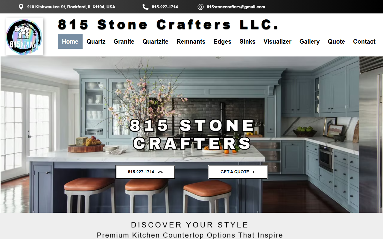 815stonecrafters.com screenshot