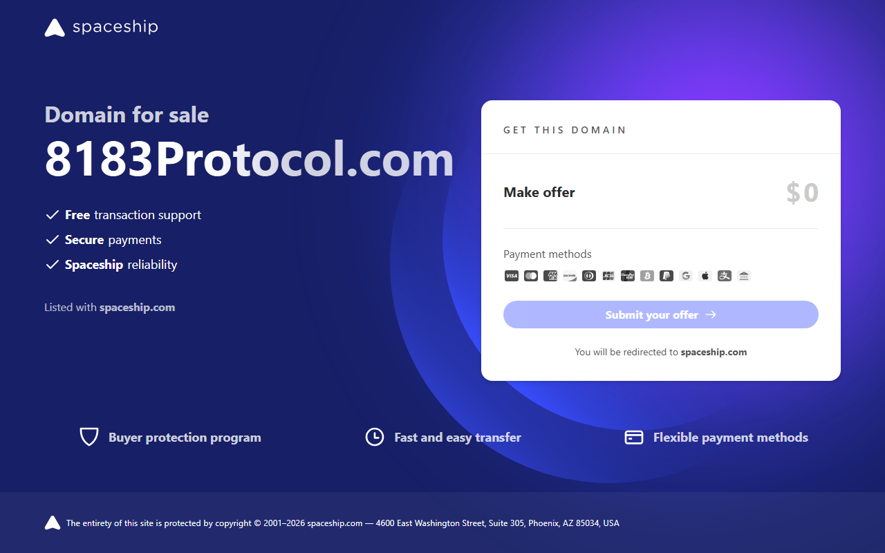8183protocol.com screenshot