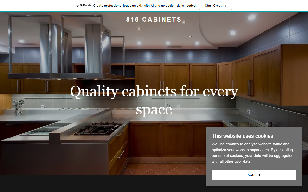 818cabinets.com screenshot