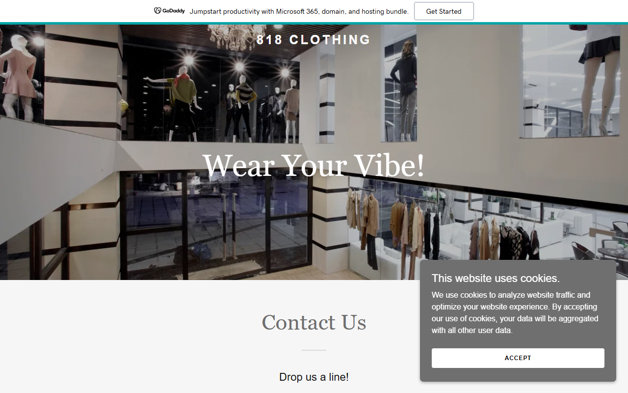 818clothing.com screenshot