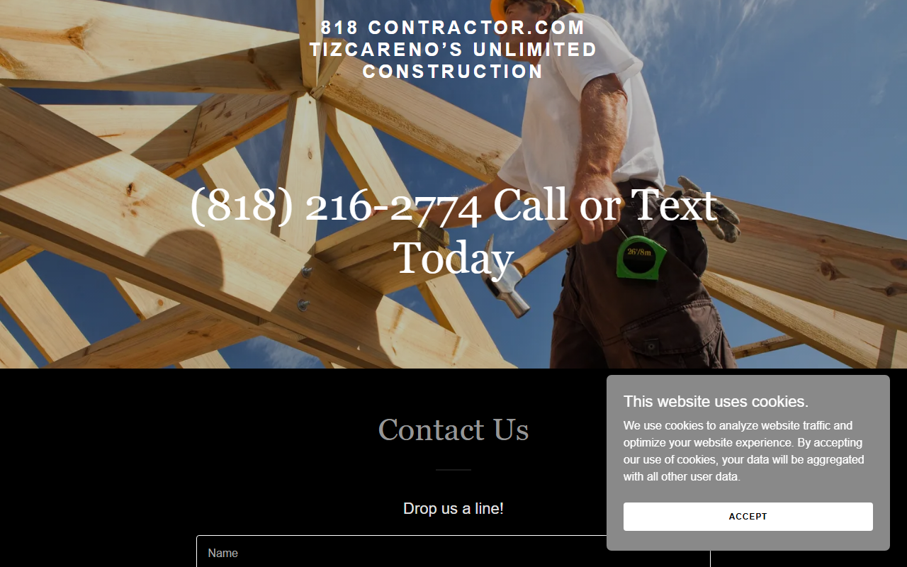 818contractor.com screenshot
