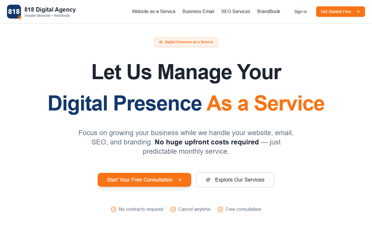818digitalagency.com screenshot