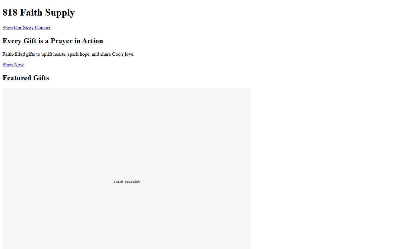 818faithsupply.com screenshot