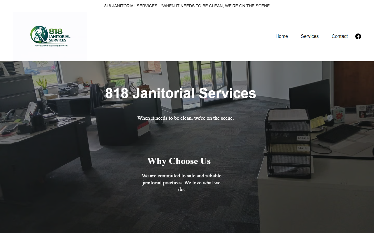 818janitorial.com screenshot