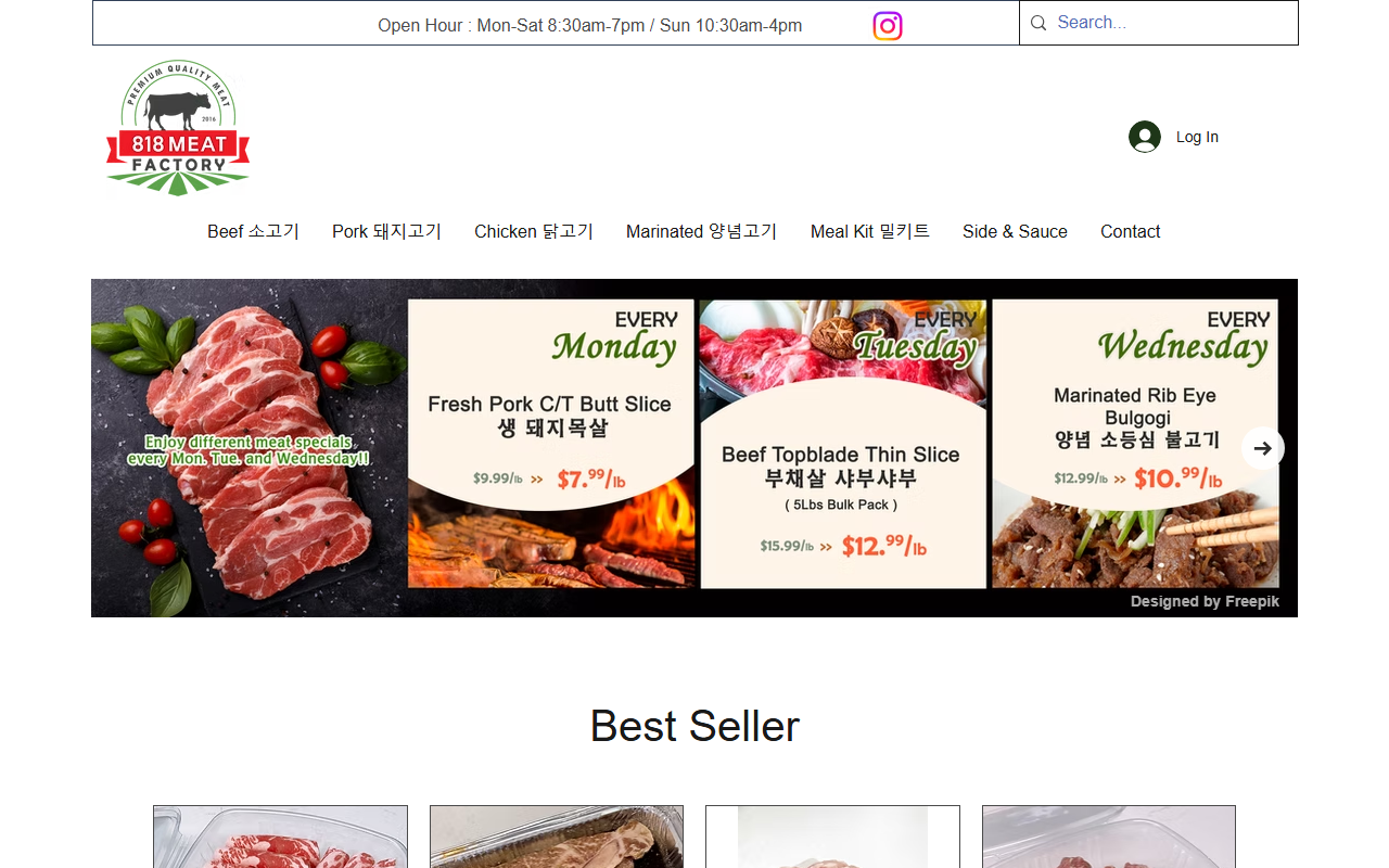 818meatfactory.com screenshot