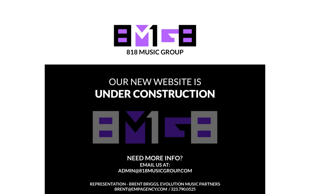 818musicgroup.com screenshot