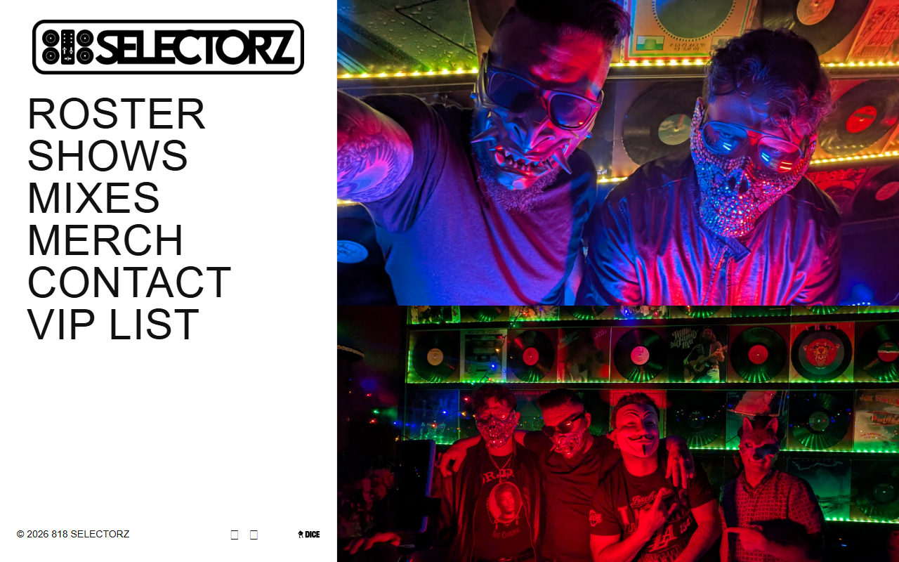 818selectorz.com screenshot
