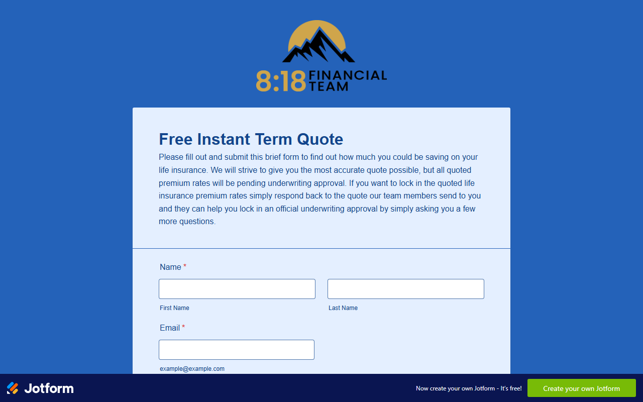818termquote.com screenshot