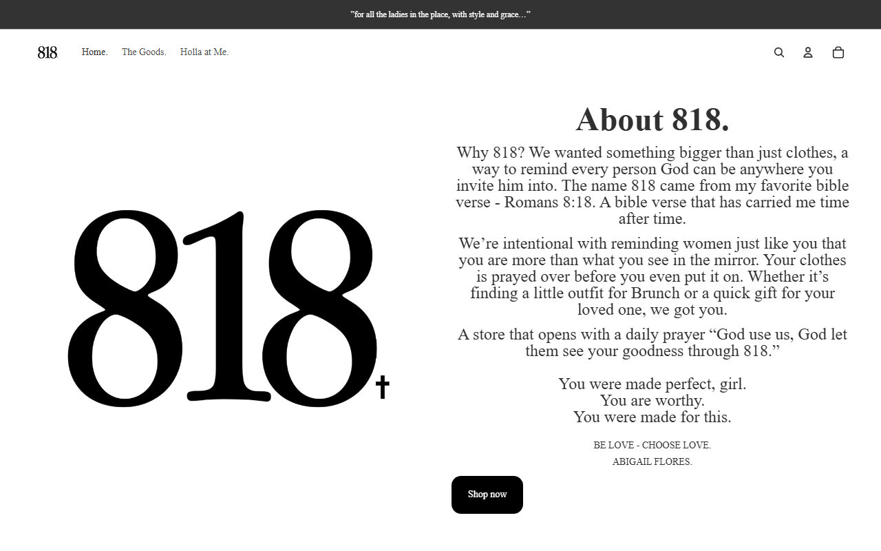 818thebrand.com screenshot