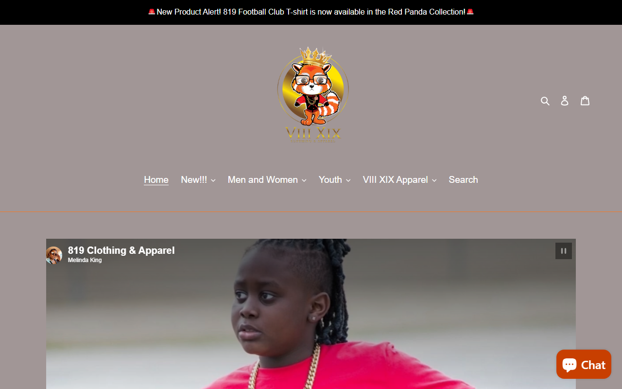 819apparel.com screenshot