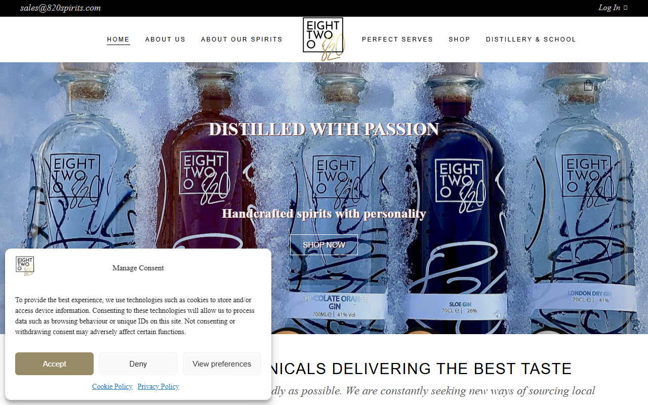 820spirits.com screenshot