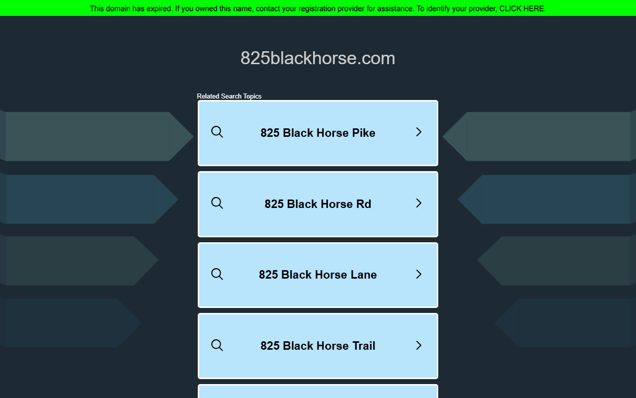 825blackhorse.com screenshot