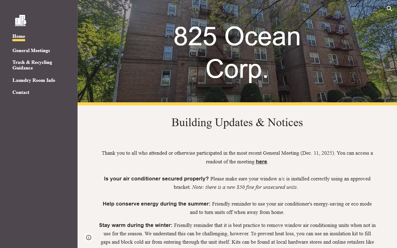 825oceancorp.com screenshot