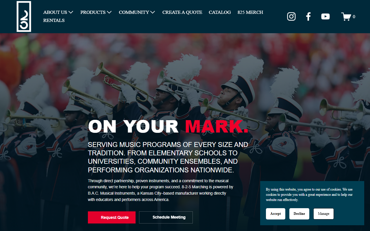 825onyourmark.com screenshot
