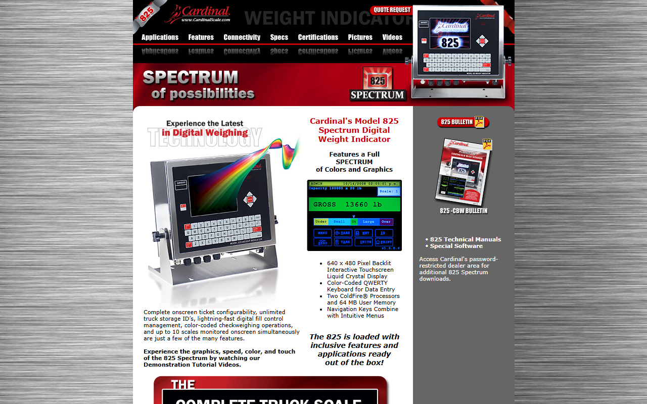 825spectrum.com screenshot