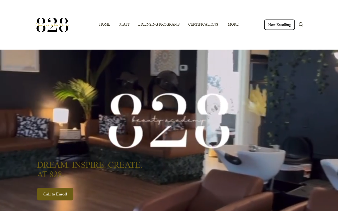 828beautyacademy.com screenshot