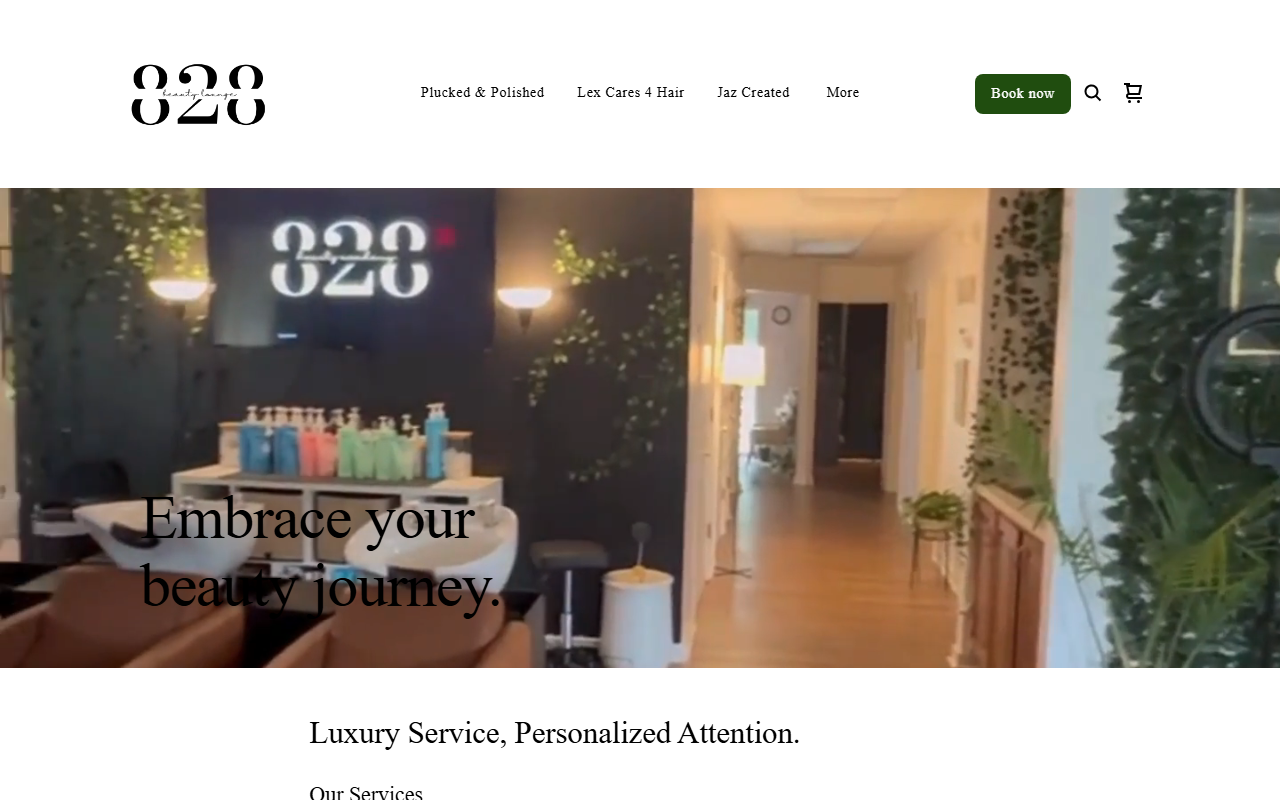 828beautylounge.com screenshot
