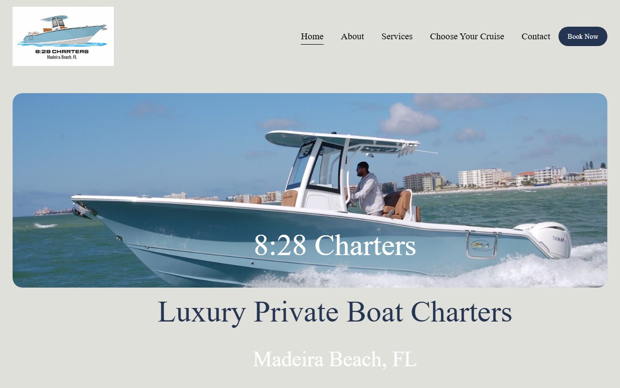 828charters.com screenshot