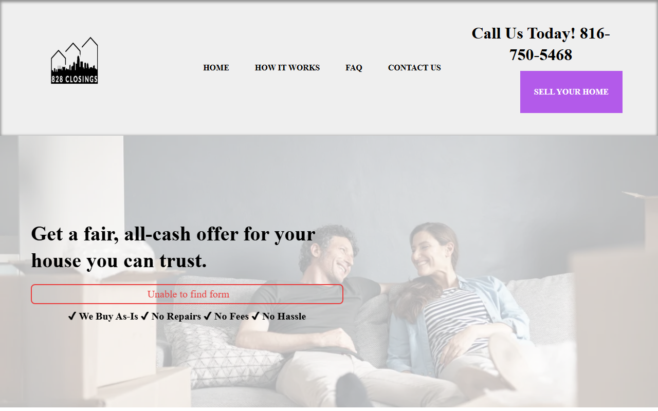 828closings.com screenshot