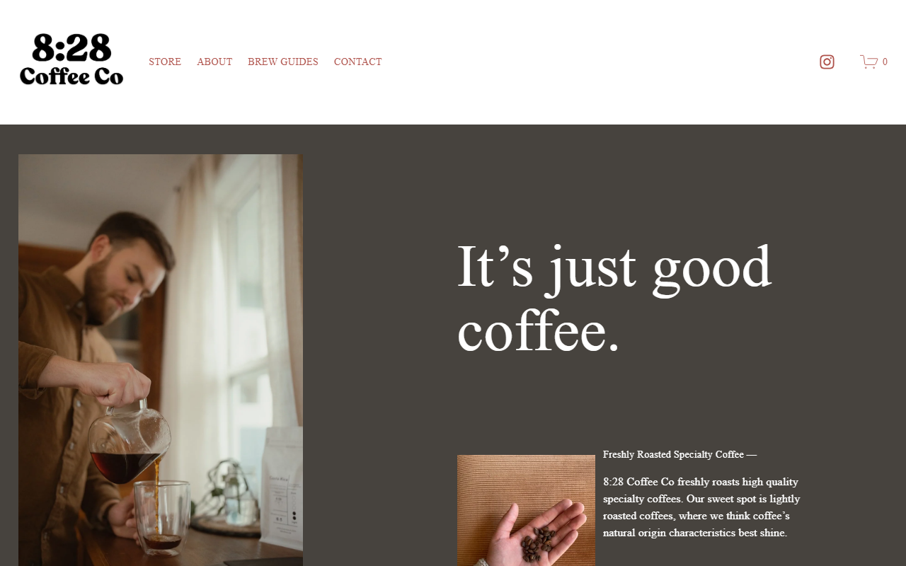 828coffeeco.com screenshot