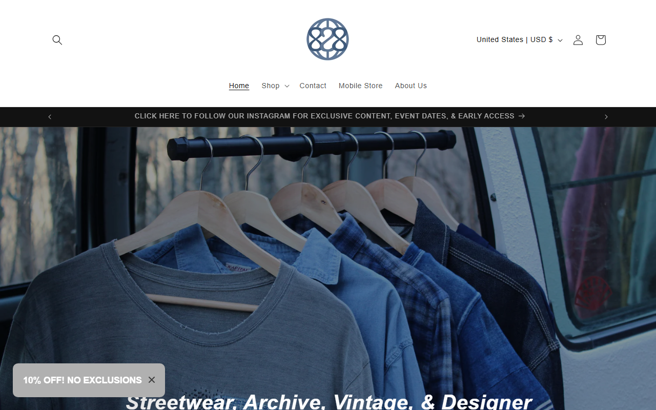 828curated.com screenshot