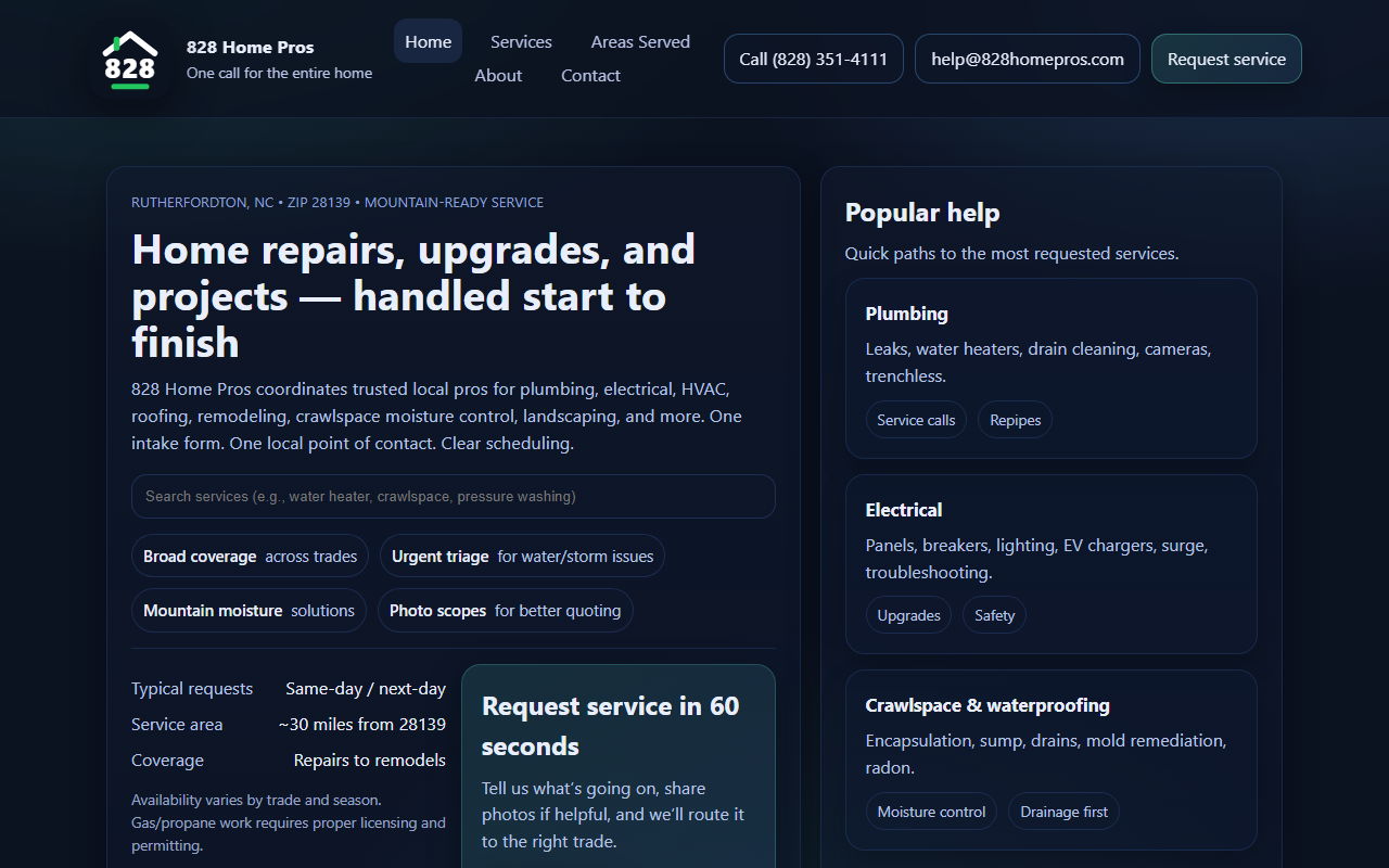 828homepros.com screenshot
