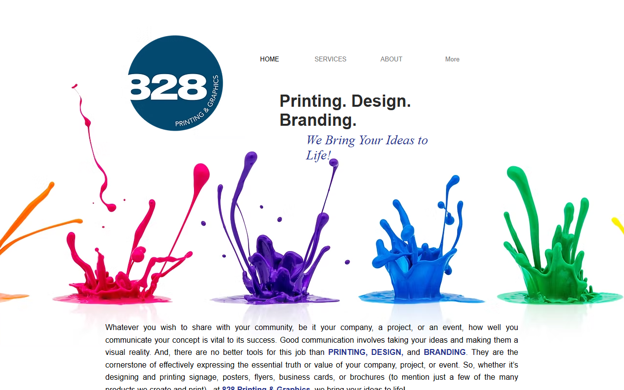 828printing.com screenshot