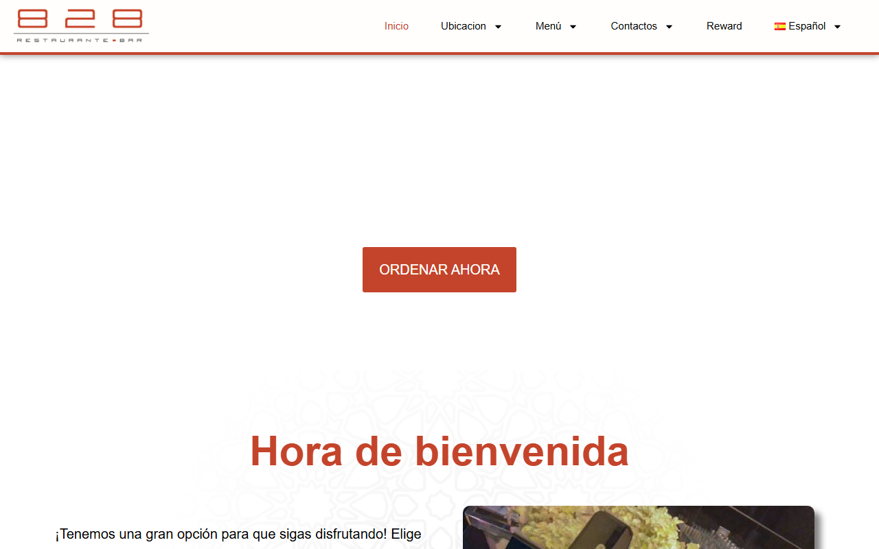 828restaurant.com screenshot