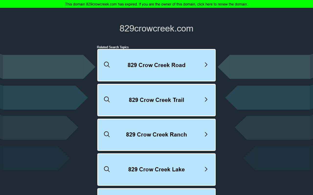 829crowcreek.com screenshot