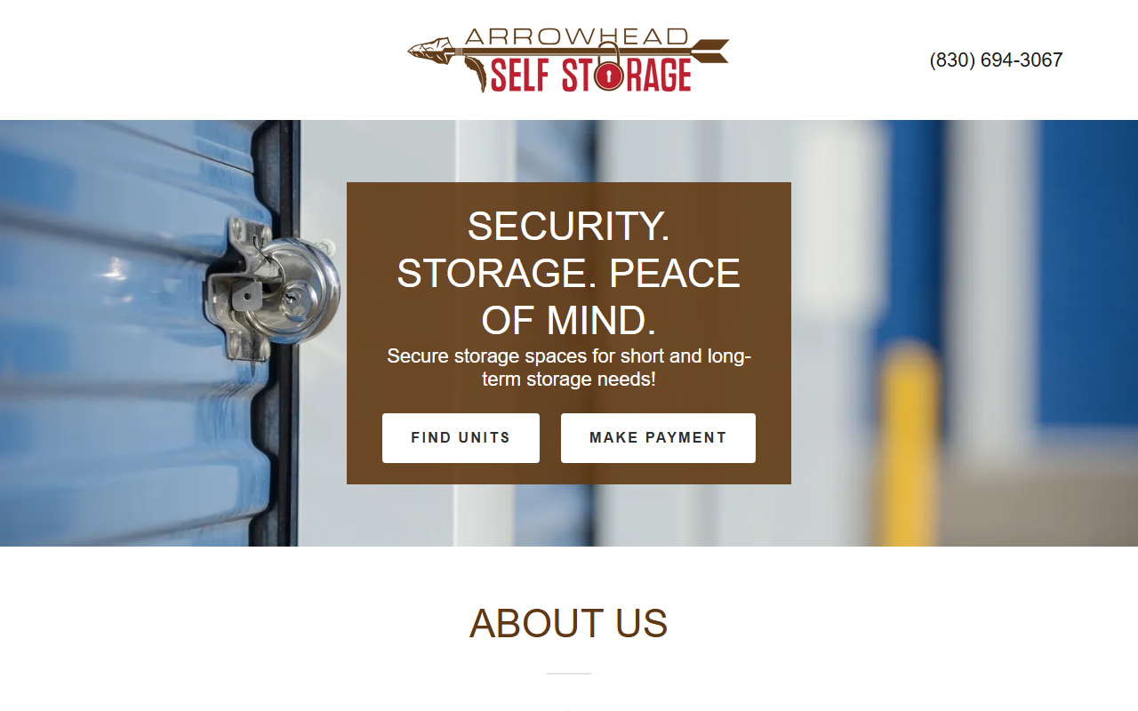 830storage.com screenshot