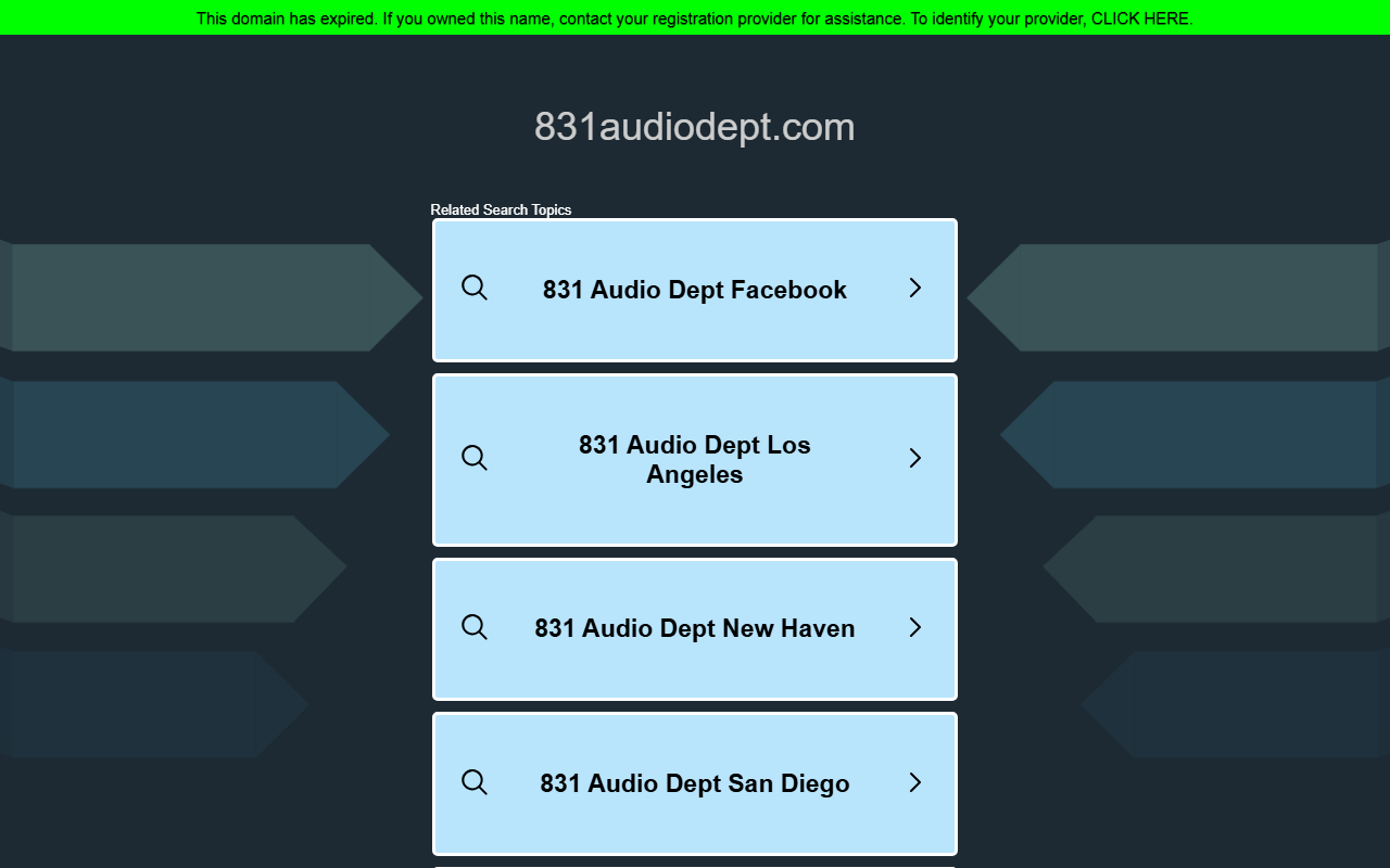 831audiodept.com screenshot
