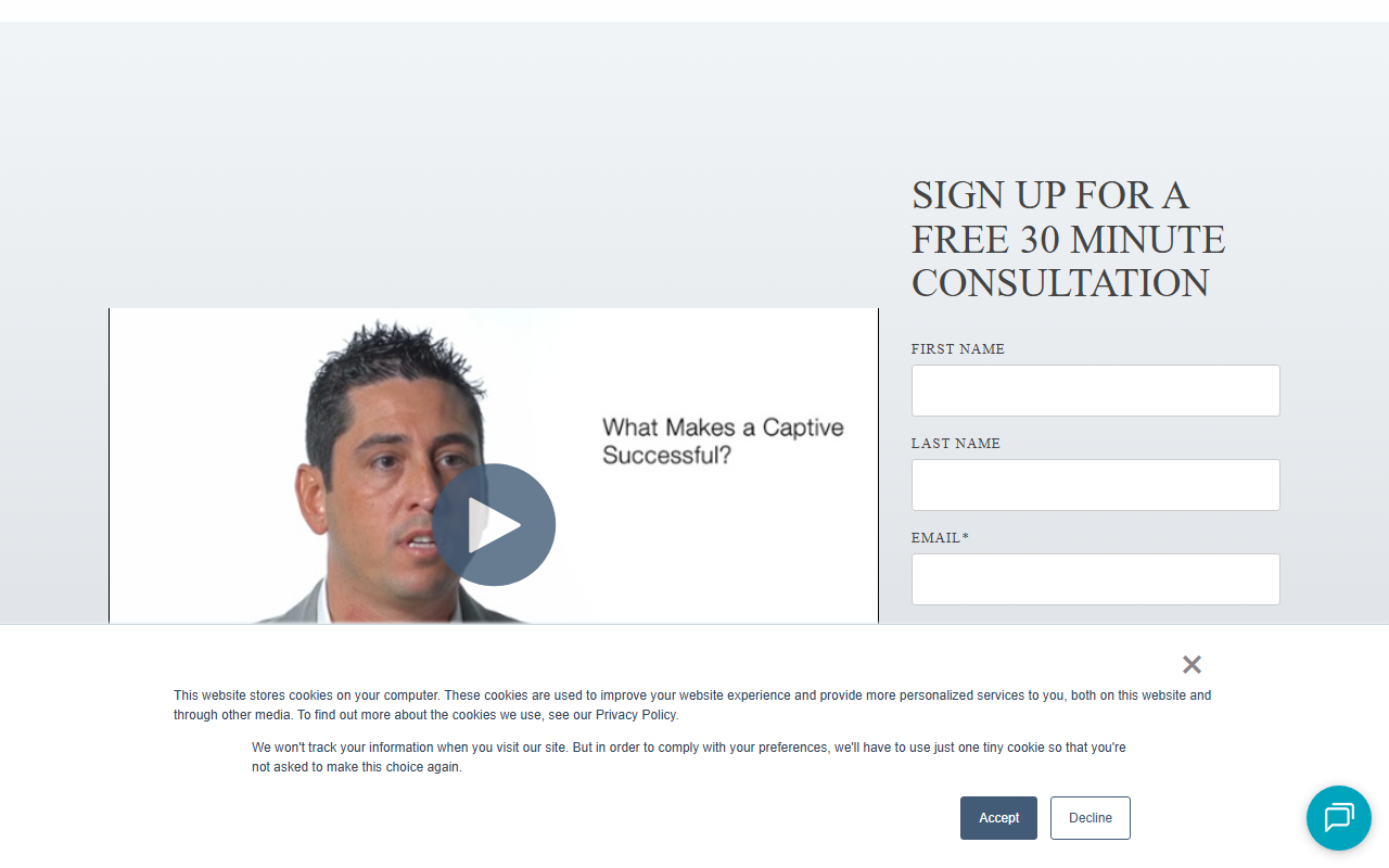 831bcaptives.com screenshot