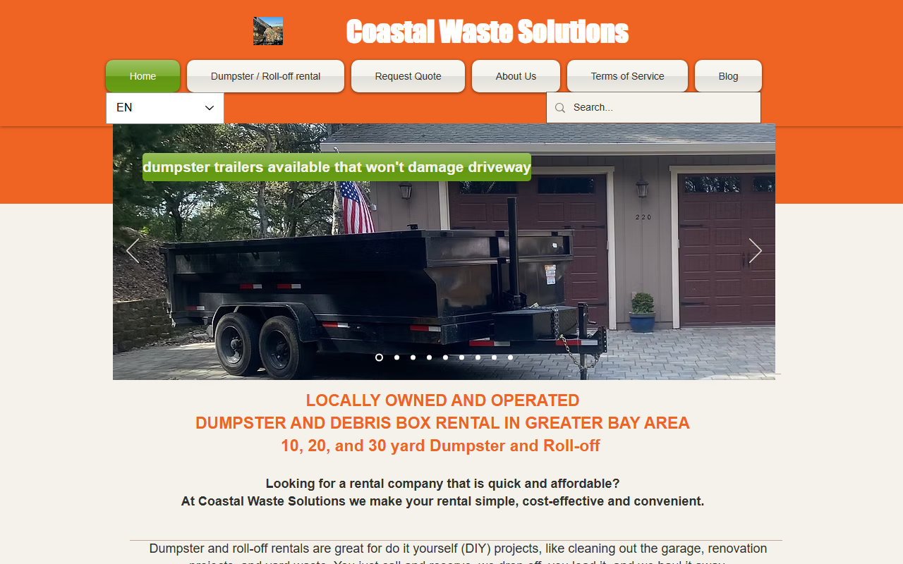 831dumpsters.com screenshot