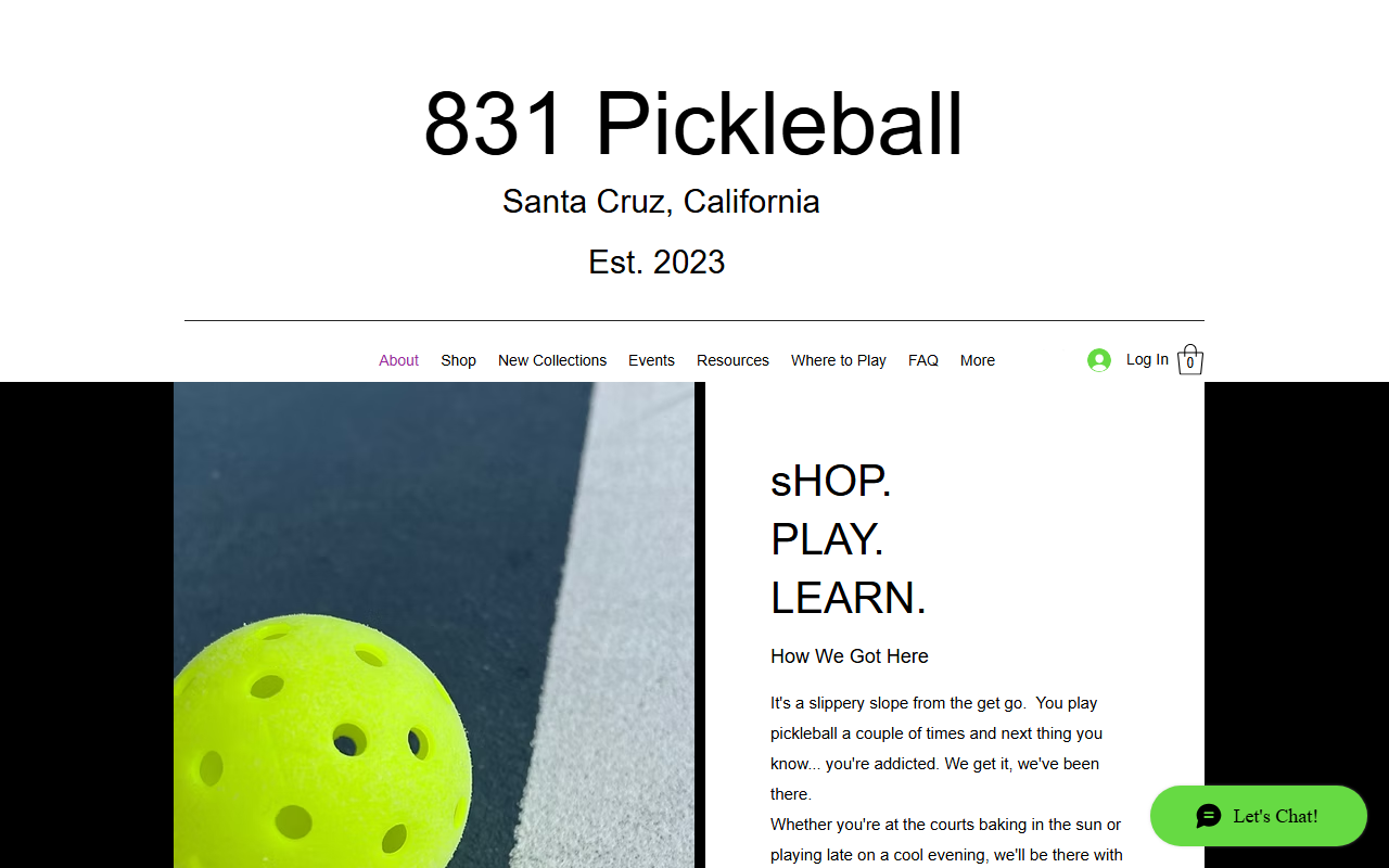 831pickleball.com screenshot