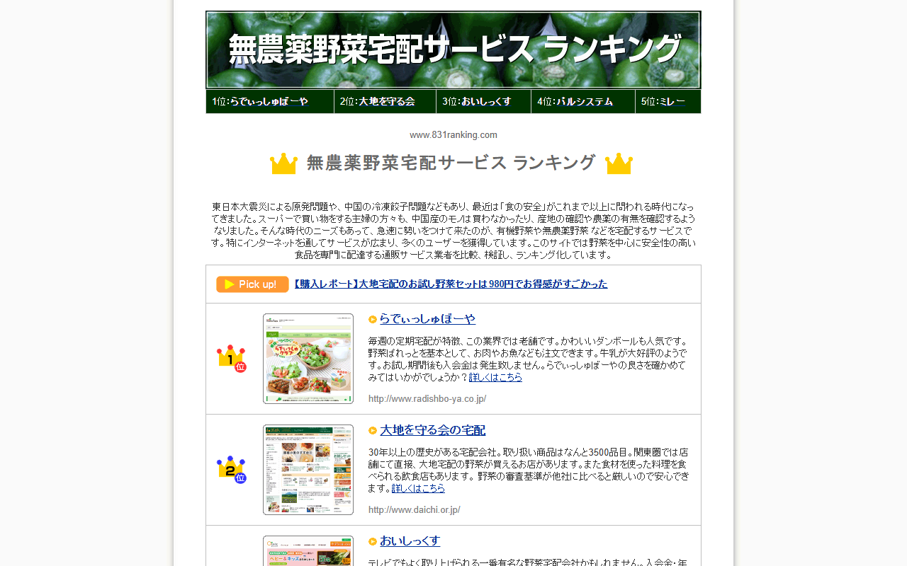 831ranking.com screenshot