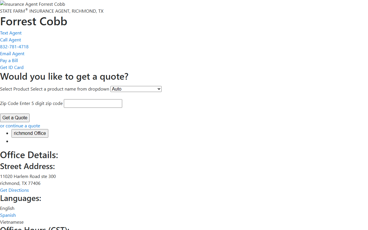 832autoinsurance.com screenshot