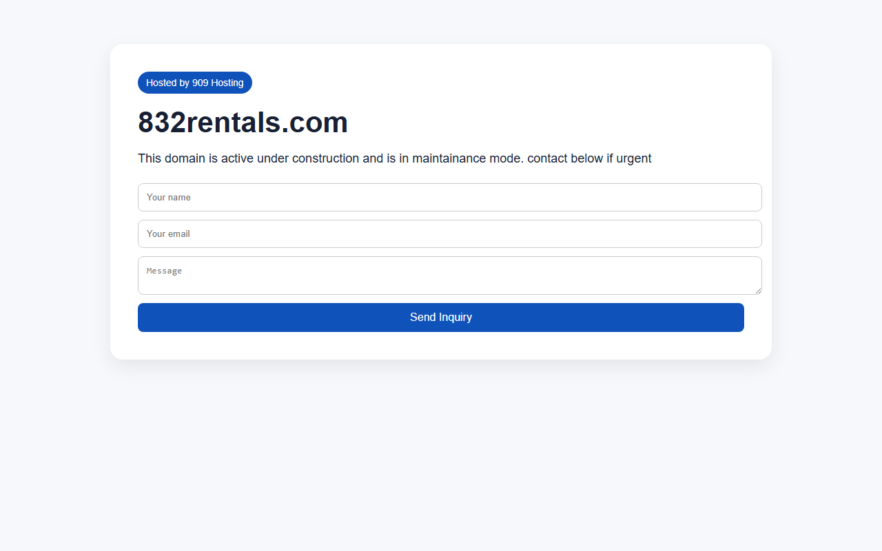 832rentals.com screenshot