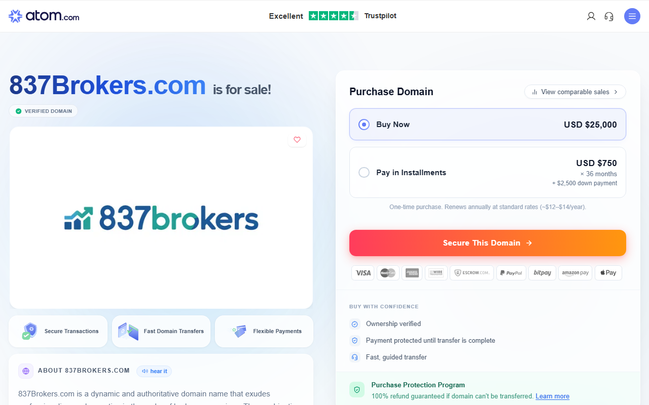 837brokers.com screenshot