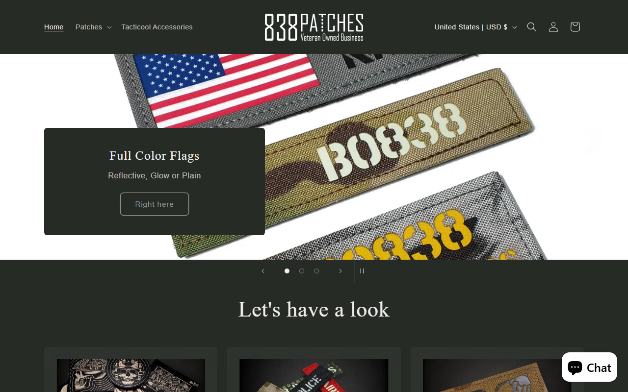 838patches.com screenshot