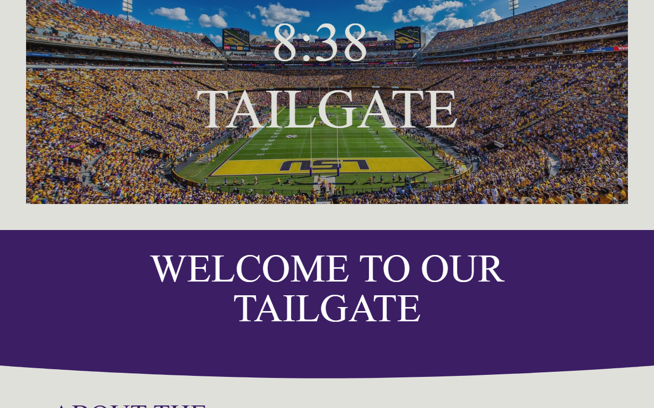838tailgating.com screenshot