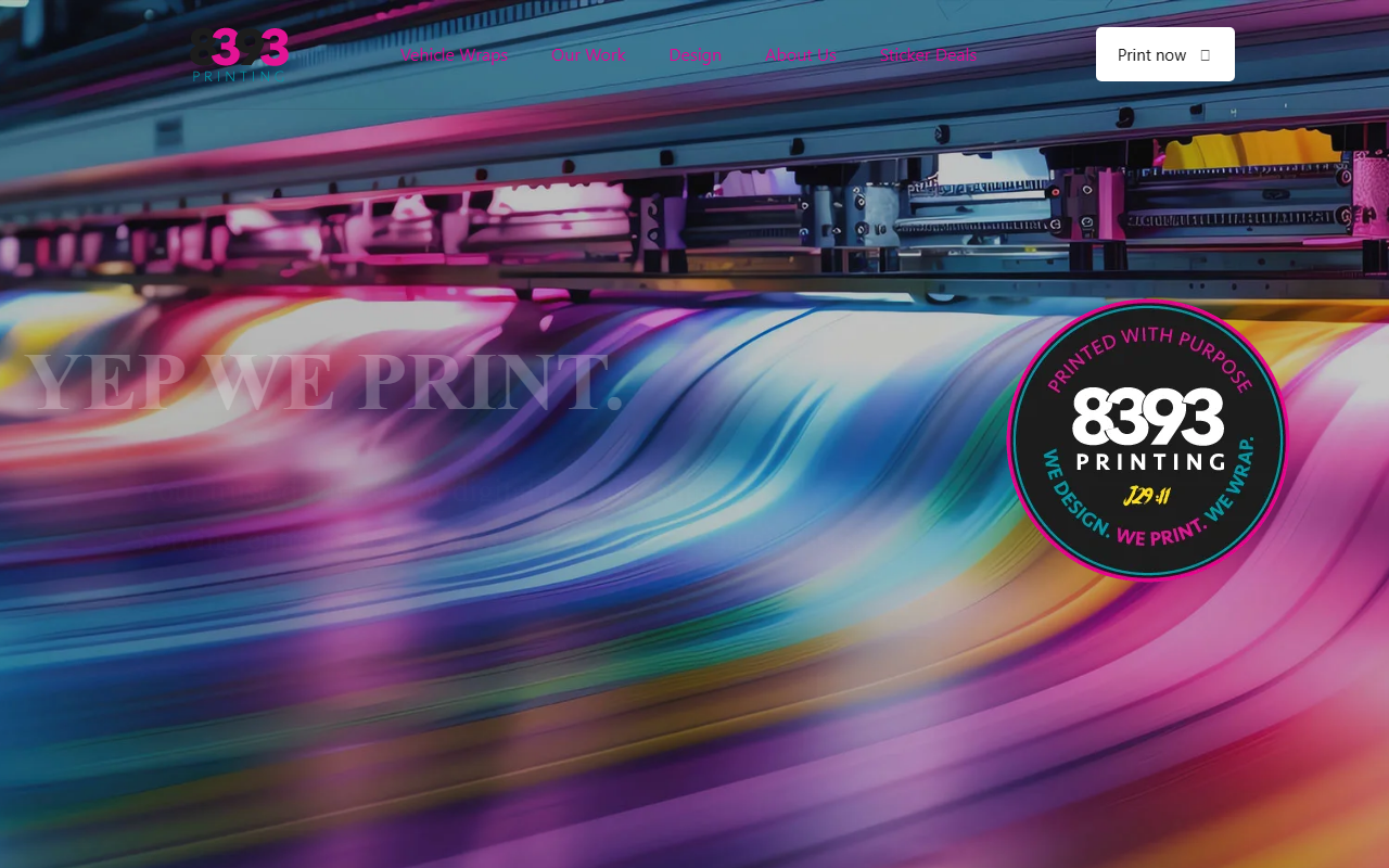8393printing.com screenshot