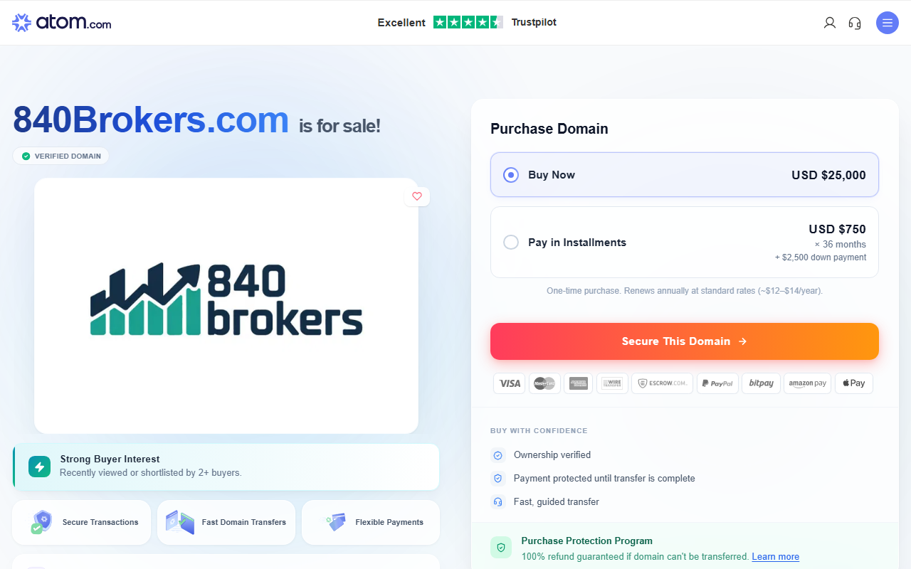 840brokers.com screenshot