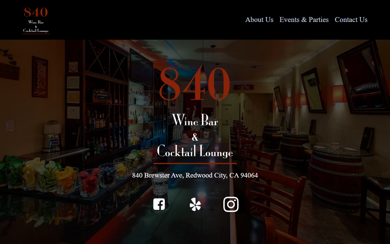 840winebar.com screenshot