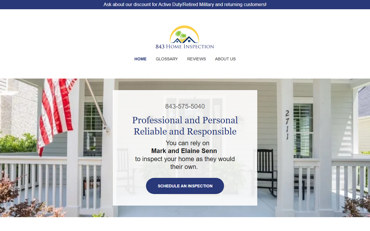843inspect.com screenshot