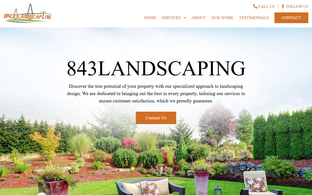 843landscaping.com screenshot