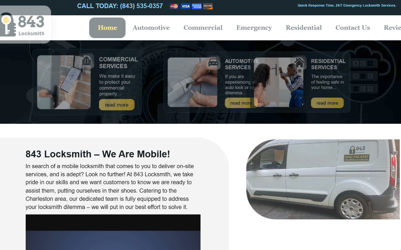 843locksmith.com screenshot